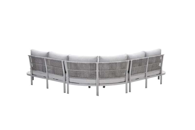 Loungesofa taupe 5-teilig, Maße 270x270 cm