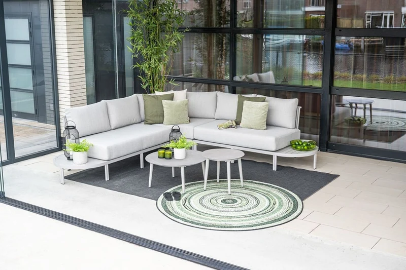 Loungesofa taupe 5-teilig, Maße 270x270 cm