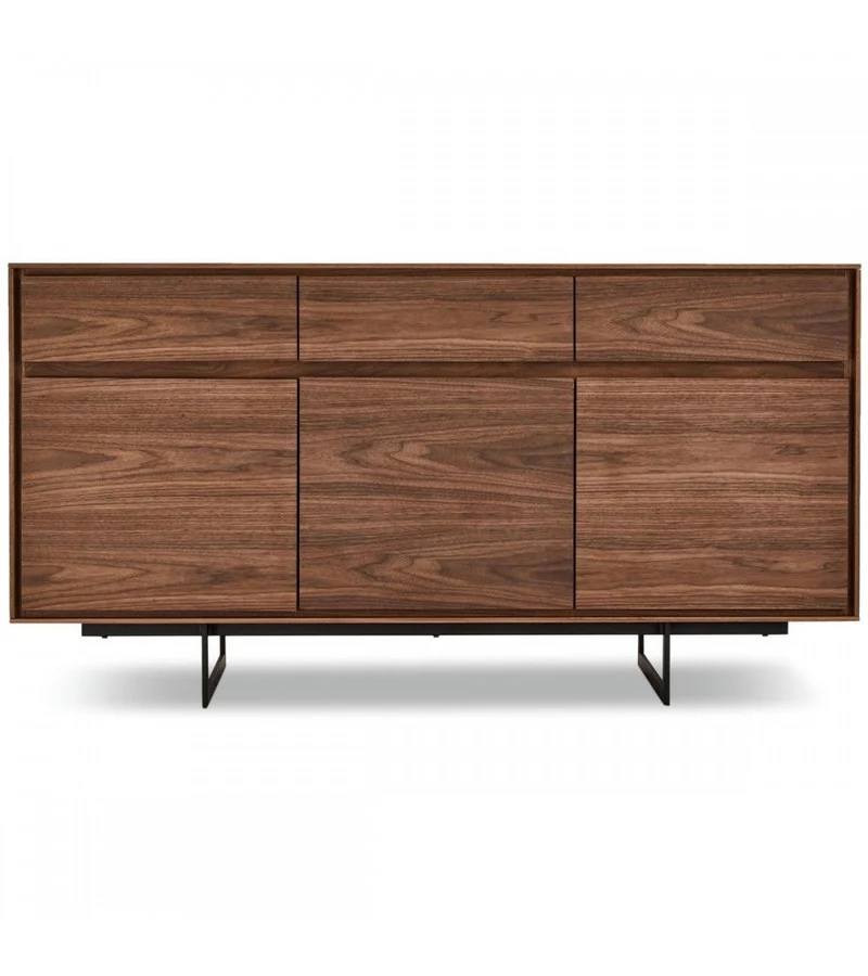 Sideboard braun-Walnuss, Anrichte braun, Breite 155 cm
