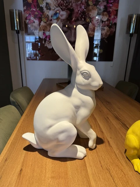 Deko-Hase weiß, Hase weiß, Höhe 60 cm