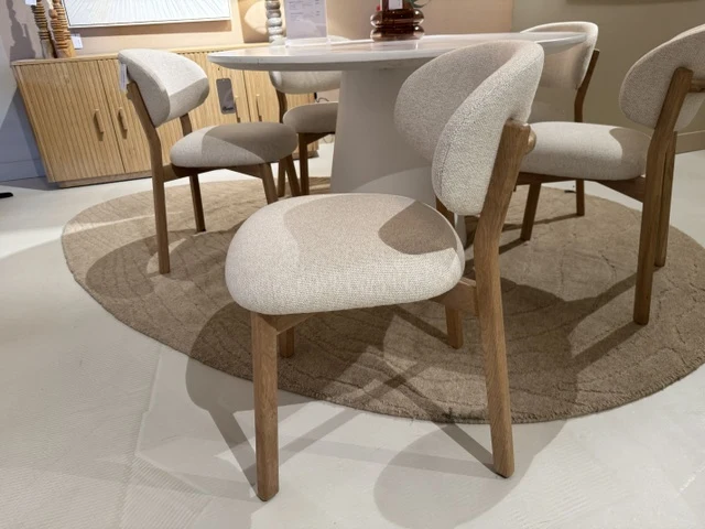 Stuhl taupe Naturholz, Esszimmerstuhl Holz