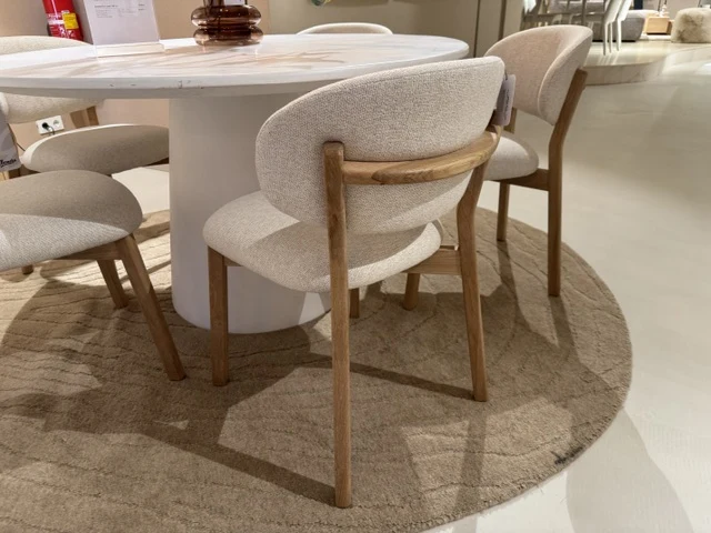 Stuhl taupe Naturholz, Esszimmerstuhl Holz