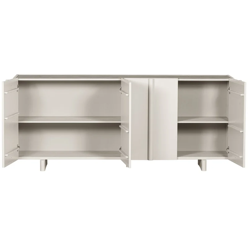 Sideboard Holz, Sideboard grau-weiß, Breite 200 cm