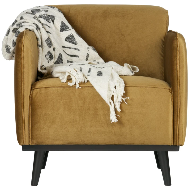 Sessel gelb Samt-Stoff, Sessel modern gelb