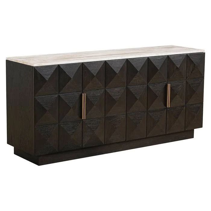 Sideboard braun, Anrichte braun Eiche furniert, Breite 170 cm