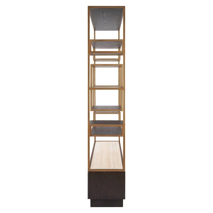 Regal braun, Wohnzimmerregal braun Eiche furniert, Breite 120 cm