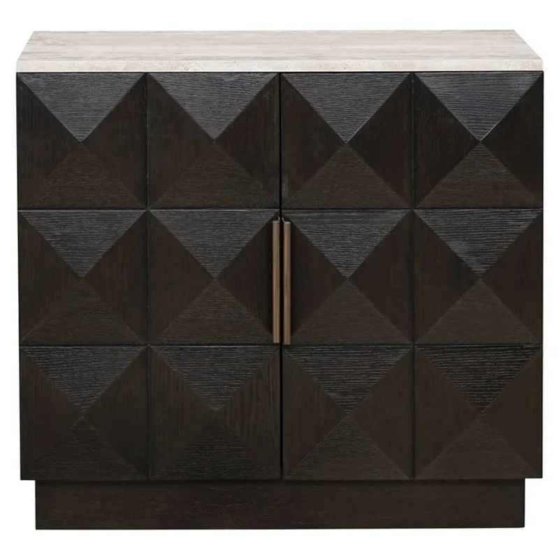 Sideboard braun, Anrichte braun Eiche furniert, Breite 85 cm