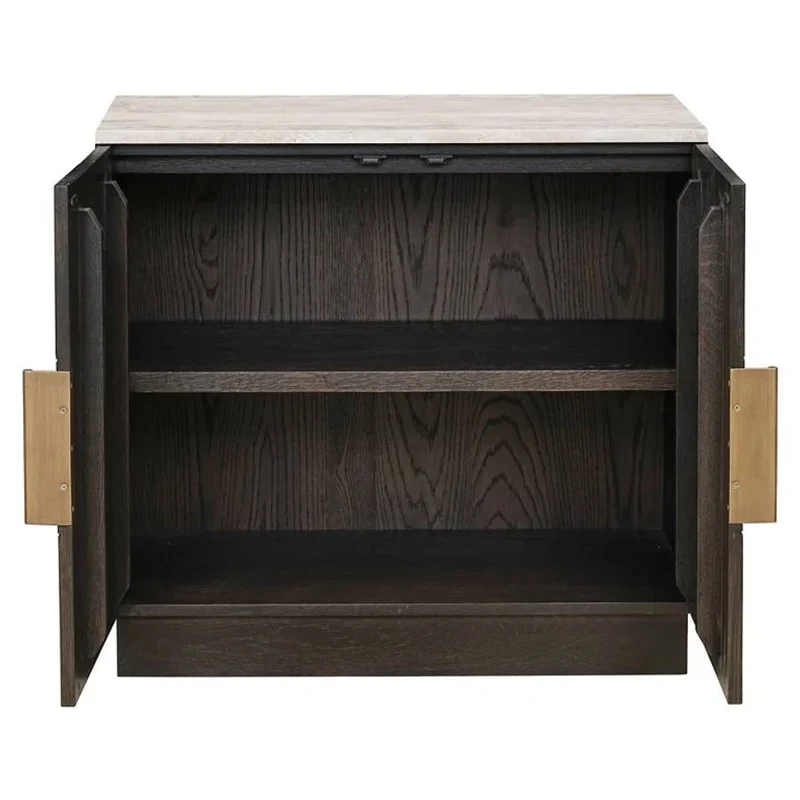 Sideboard braun, Anrichte braun Eiche furniert, Breite 85 cm