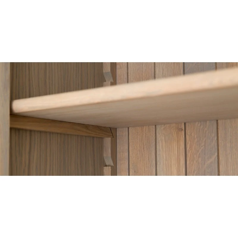 Bücherschrank Eiche-Natur, Wohnzimmerschrank mit einer Schublade, Breite 100 cm