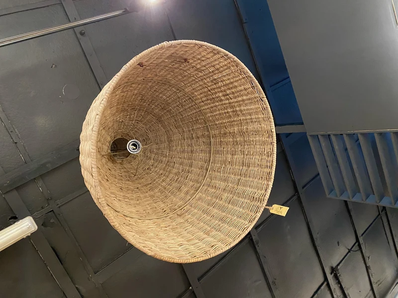 Pendelleuchte Rattan, Hängelampe Rattan, Durchmesser 90 cm