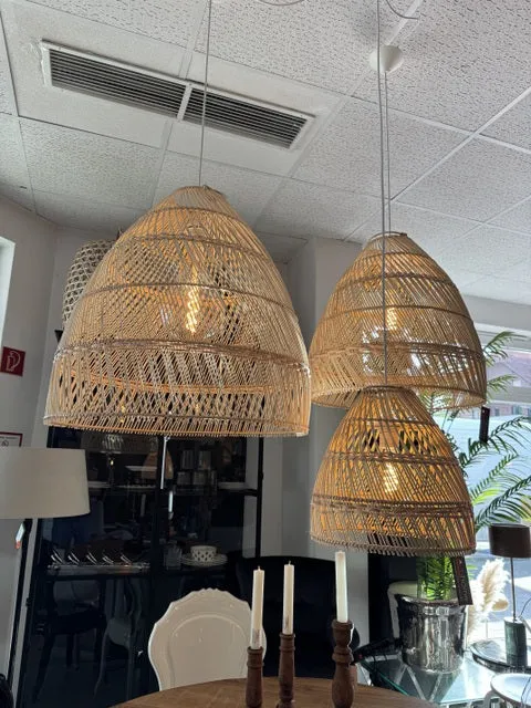 Hängelampe Rattan, Pendelleuchte Rattan, Durchmesser 50 cm