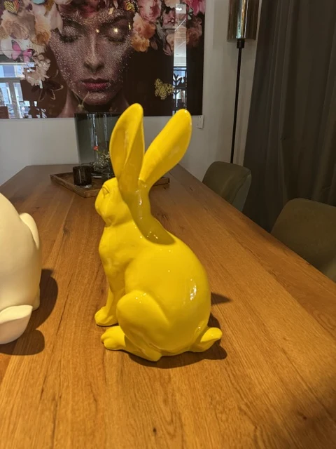 Osterhase gelb, Deko-Hase gelb, Höhe 40 cm
