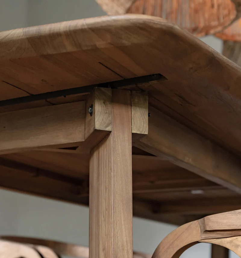 Bartisch Naturholz massiv, Länge 225 cm