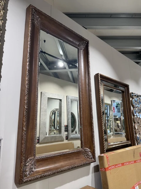 Wandspiegel braun, Wandspiegel XL, Maße 220x125 cm