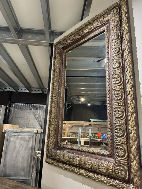 Wandspiegel braun-beige, Wandspiegel XL, Maße 241x160 cm