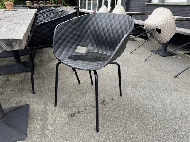 Gartenstuhl taupe, Gartenstuhl stapelbar Armlehne taupe