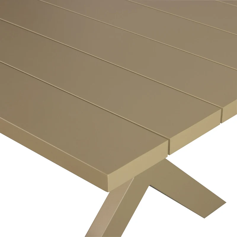 Gartentisch grün-grau Aluminium, Gartenesstisch Aluminium, Länge 220 cm