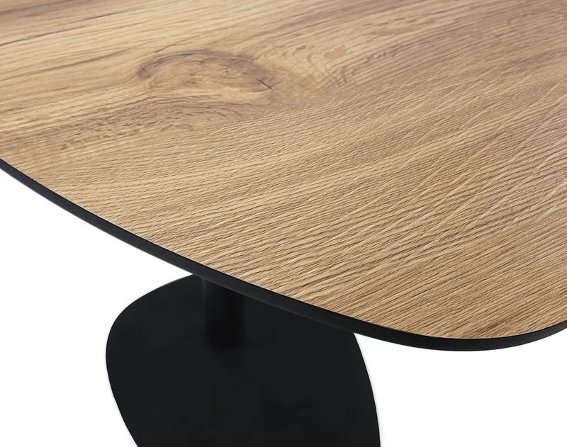 Beistelltisch Dreieck, Beistelltisch schwarz-braun, Höhe 70 cm