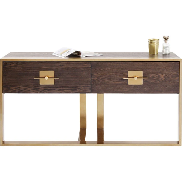 Konsole Gold-braun, Wandtisch braun, Breite 148 cm