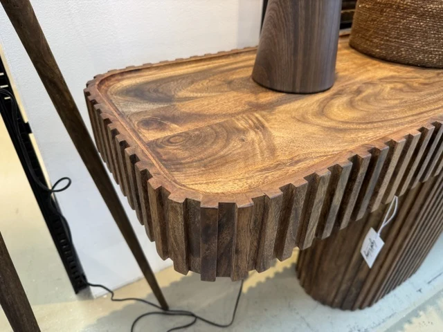 Konsole braun, Wandtisch Holz braun, Breite 154 cm