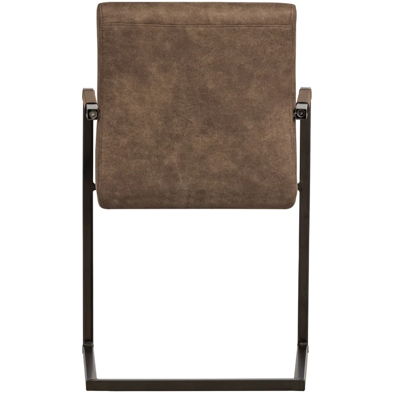 Freischwinger taupe, Stuhl taupe mit Armlehne