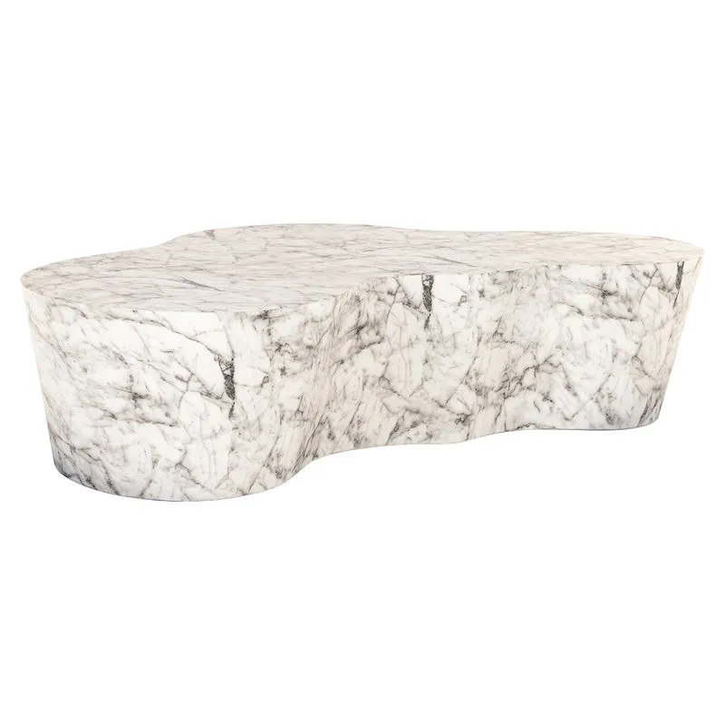 Couchtisch weiß Marmoroptik, Garten-Couchtisch weiß-grau, Breite 150 cm