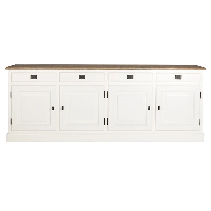 Sideboard weiß, Anrichte weiß Landhausstil, Breite 235 cm