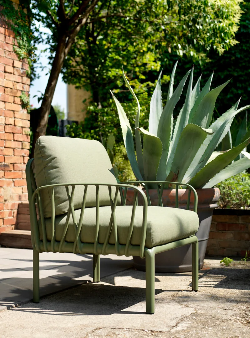 Gartensessel grün, Sessel Kunststoff grün, Gartensessel mit Armlehne grün