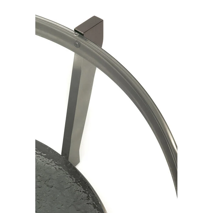 Couchtisch rund Graphit-grau, Glastisch rund, Durchmesser 90 cm