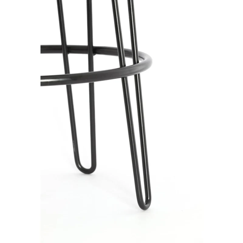 Barhocker bordeaux schwarz, Barhocker rot-bordeaux, Höhe 73 cm