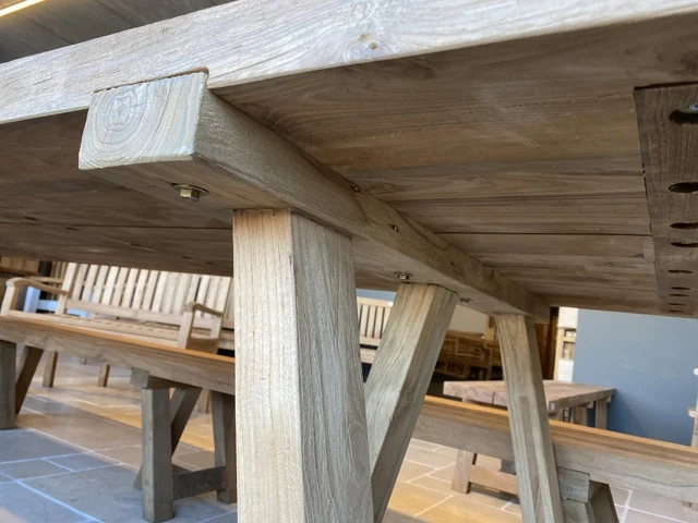 Gartentisch Teakholz, Tisch Teak, Esstisch Teak, Länge 350 cm