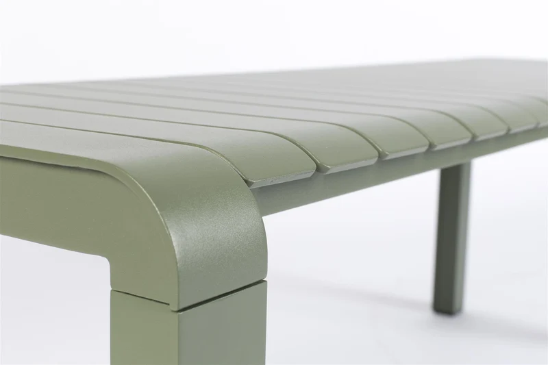 Gartenbank grün, Gartenbank Metall, Länge 175 cm