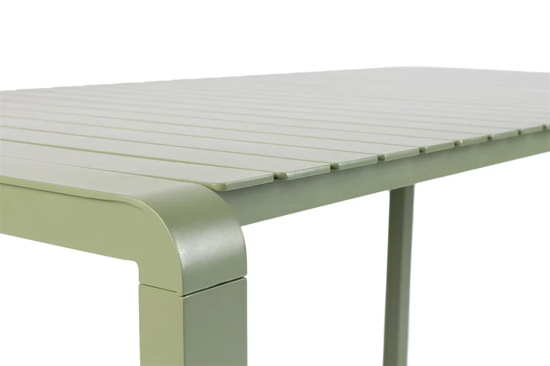 Gartentisch grün Metall, Metall-Gartentisch grün, Länge 214 cm