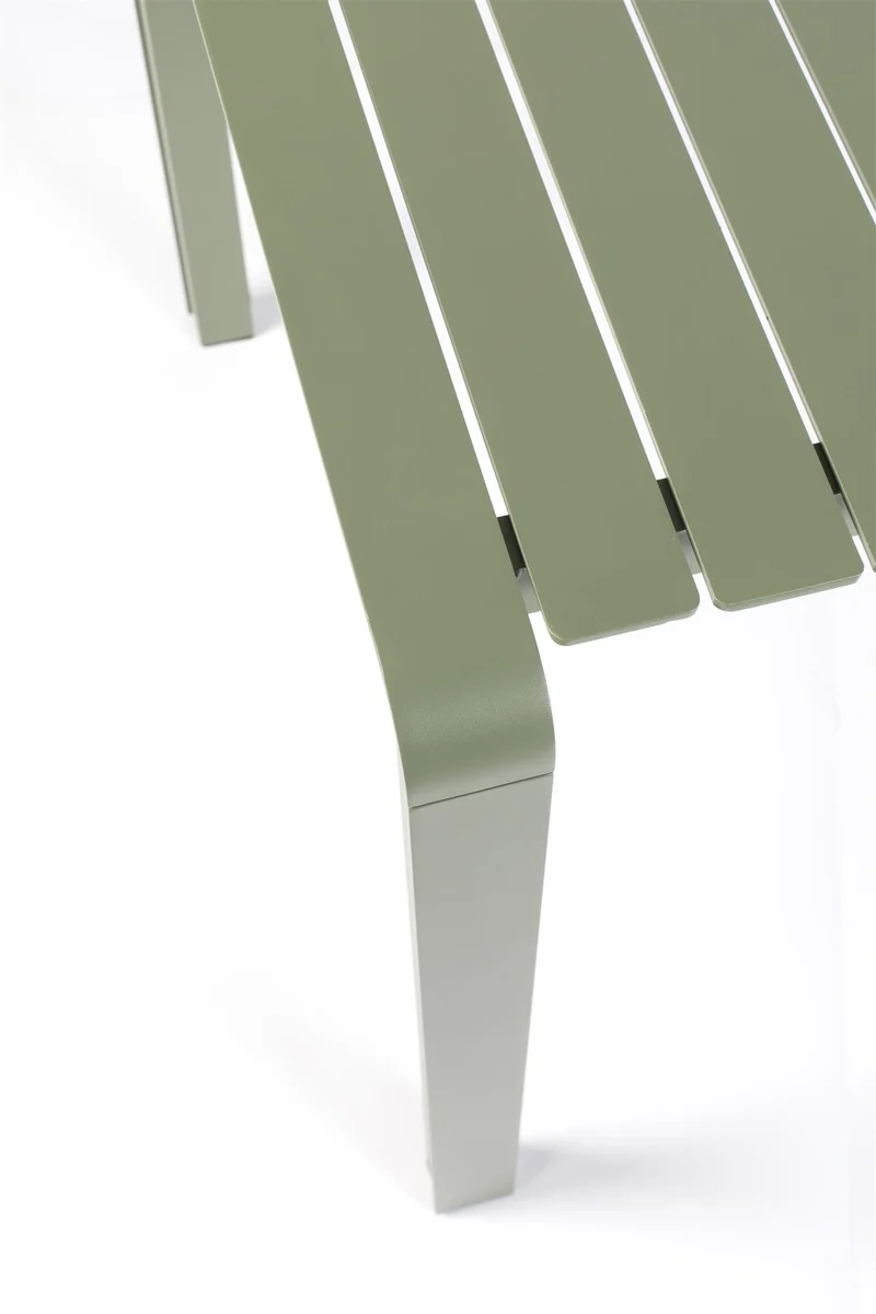 Gartentisch grün Metall, Metall-Gartentisch grün, Länge 214 cm