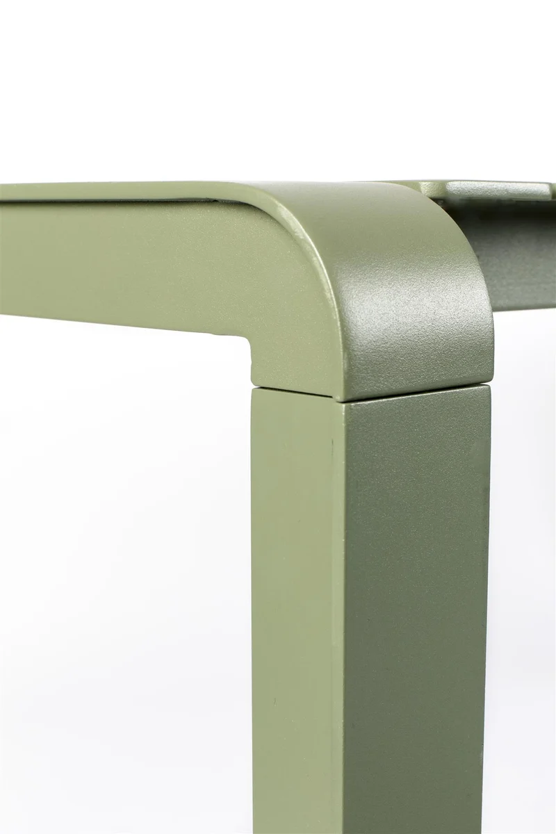 Gartentisch grün Metall, Metall-Gartentisch grün, Länge 214 cm