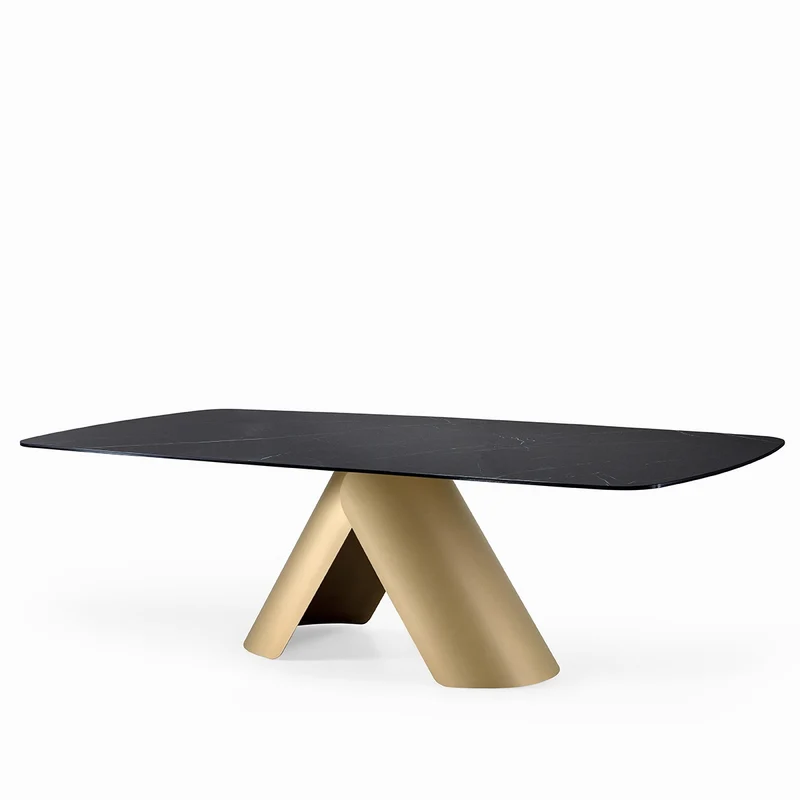Esstisch Bronze-schwarz Keramik Tischplatte, Tisch Bronze-schwarz, Länge 200 cm