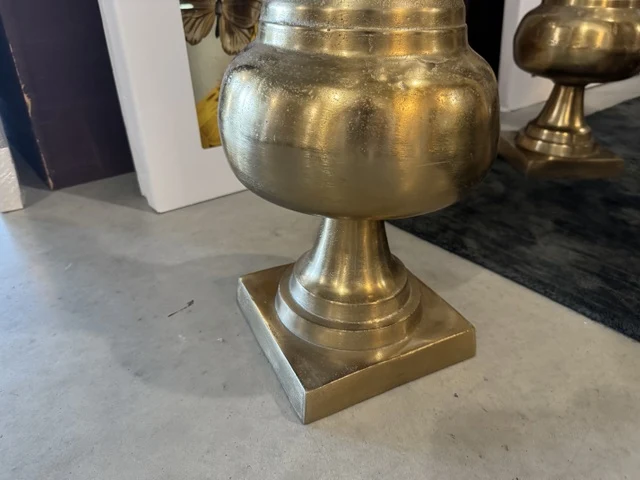 Bodenvase Gold, Bodenvase Metall groß, Vase Gold, Höhe 97 cm