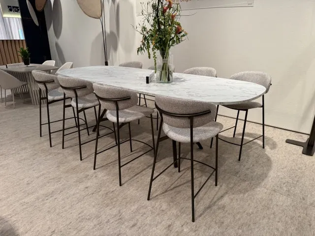 Barstuhl taupe, Barstuhl gepolstert, Sitzhöhe 65 cm