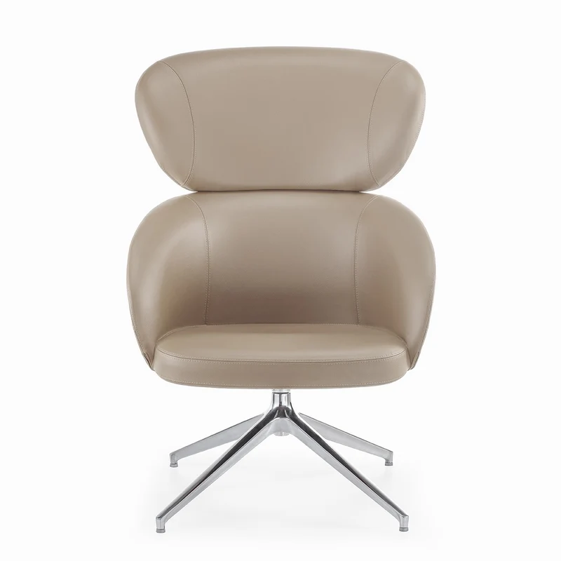 Sessel weiß Leder, Lounge-Sessel weiß drehbar