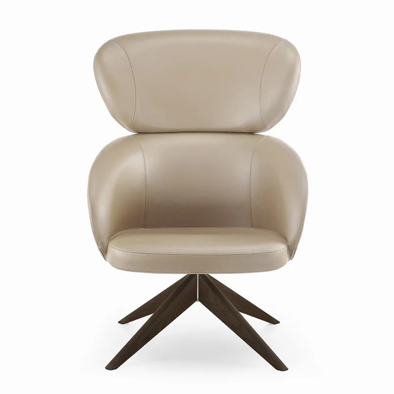 Sessel cognac Leder, Lounge-Sessel cognac drehbar