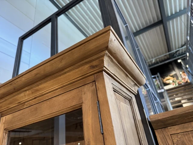 Vitrine Teak, Schrank Teak, Breite 100 cm