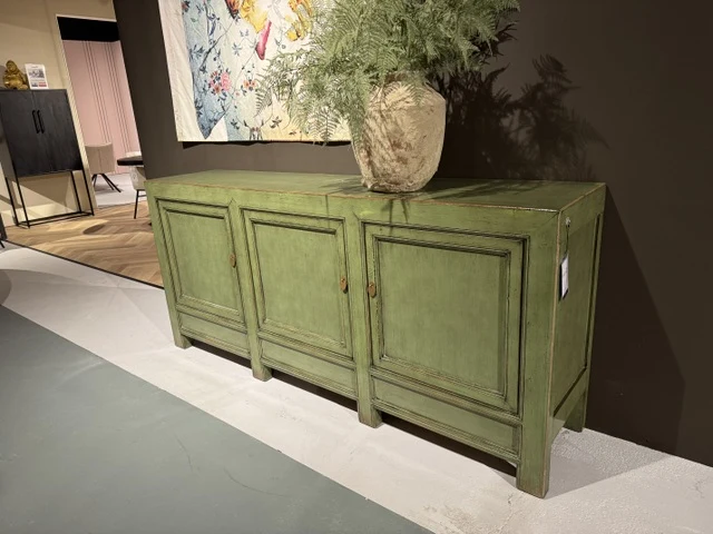 Sideboard grün, Sideboard China-Style, Breite 190 cm