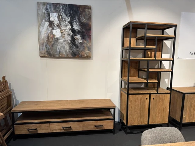 TV Schrank Teak, Fernsehschrank Massivholz Teak, Breite 120 cm