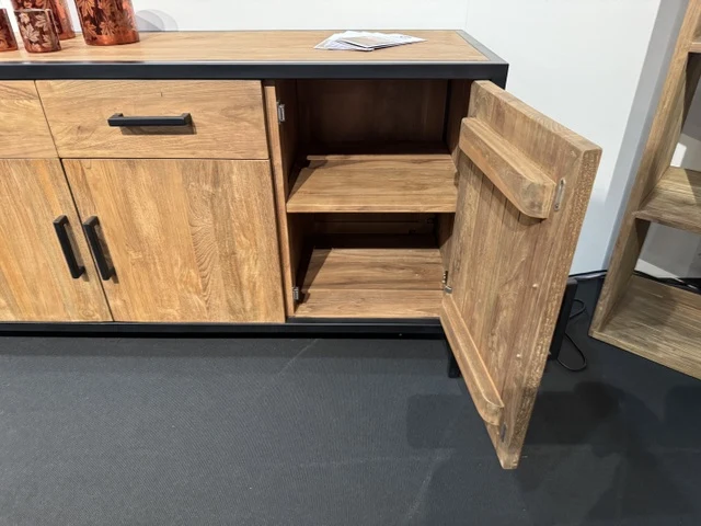 Sideboard Teak, Anrichte Massivholz Teak, Breite 180 cm