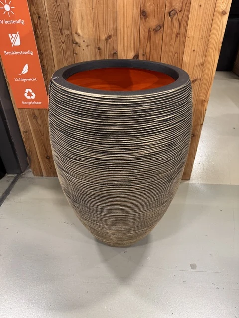 Pflanztopf Gold-schwarz, Blumen-Übertopf Gold, Durchmesser 56 cm