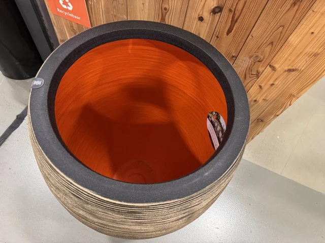 Pflanztopf Gold-schwarz, Blumen-Übertopf Gold, Durchmesser 56 cm