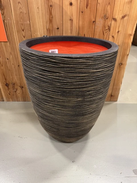 Pflanztopf Gold-schwarz, Blumen-Übertopf Gold, Durchmesser 56 cm