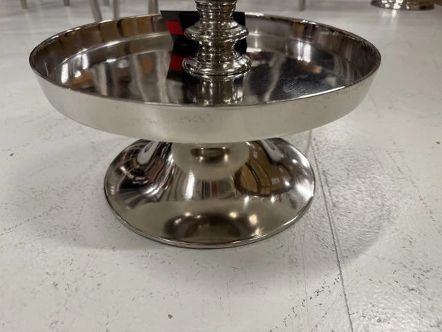 Etagere Silber, Etagere rund, Höhe 52 cm
