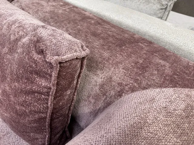 Ecksofa rosa, Sofa rosa, Breite 308 cm