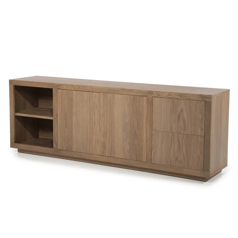 Sideboard hellbraun Eiche furniert, Anrichte braun Eiche furniert, Breite 200 cm